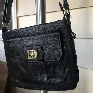 ANNE KLEIN leather crossbody sling bag